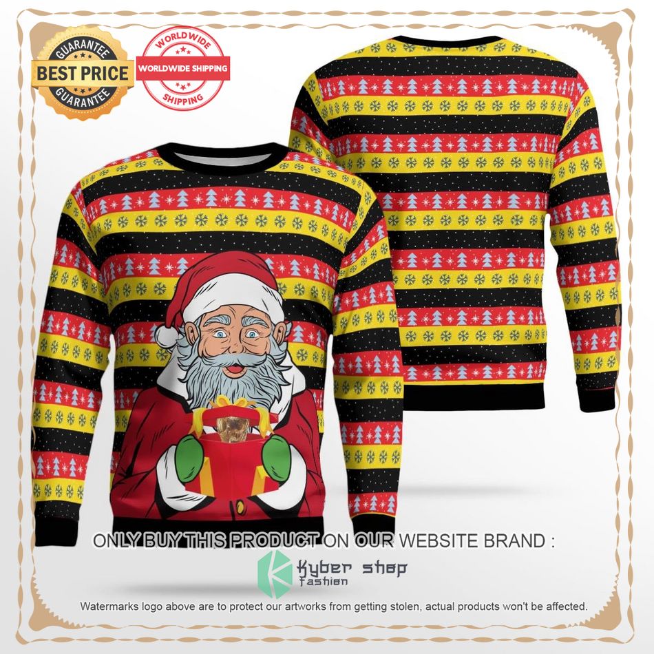 germany football santa claus gift ugly christmas sweater 1 23820
