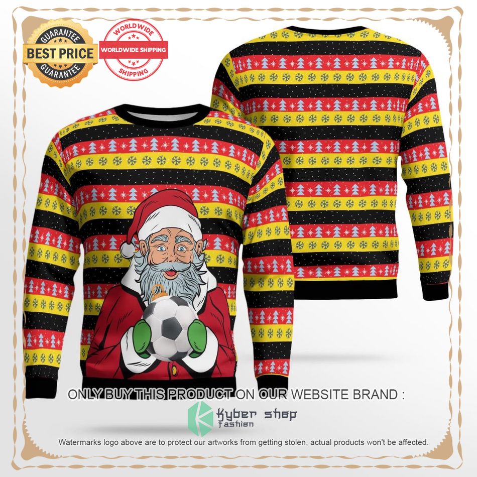 germany football santa claus ugly christmas sweater 1 29059
