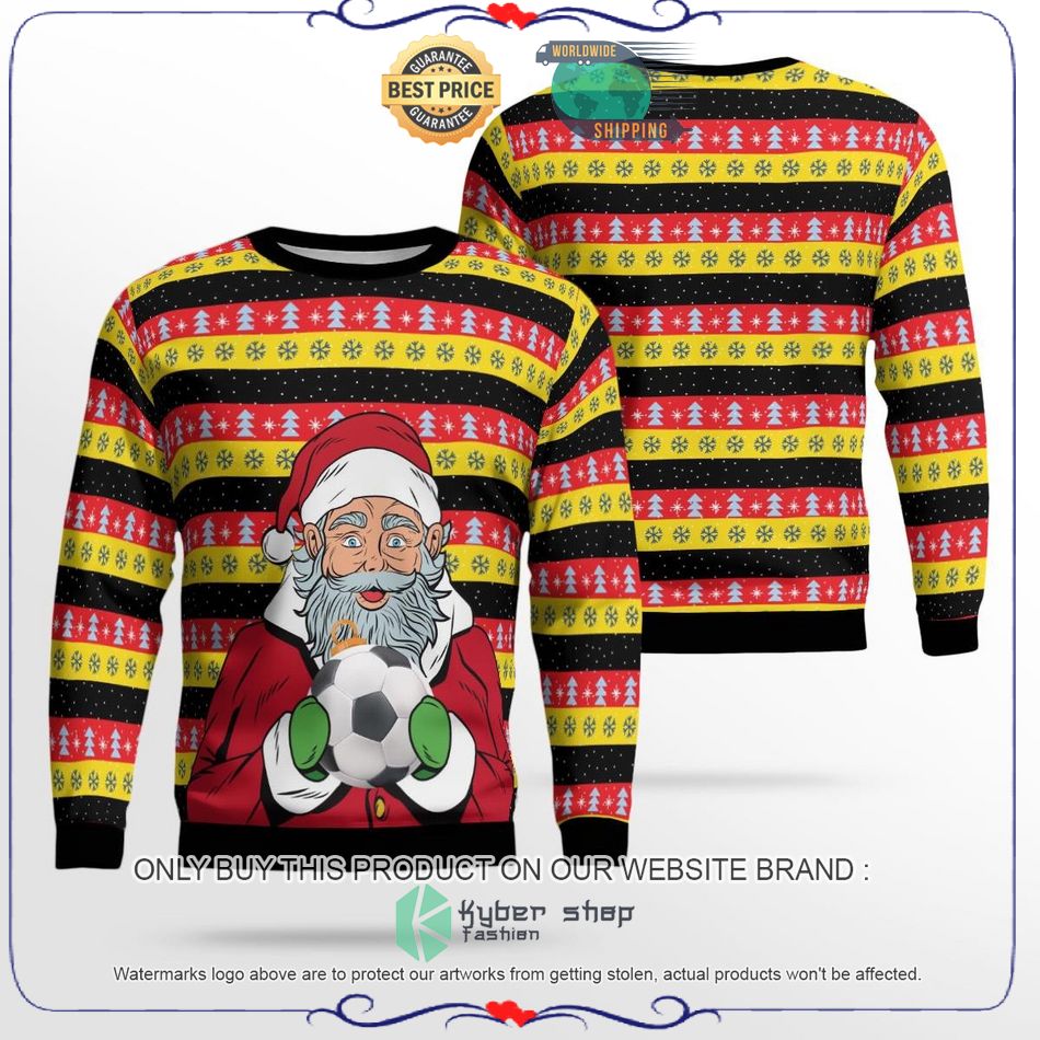 Germany Football Santa Claus Ugly Christmas Sweater 19 germany football santa claus ugly christmas sweater 1 75445