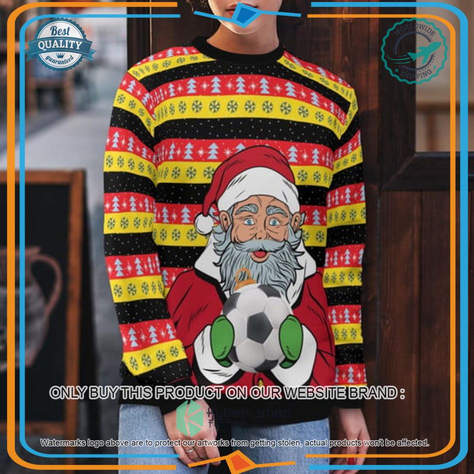 Germany Football Santa Claus Ugly Christmas Sweater 11 germany football santa claus ugly christmas sweater 5 73605