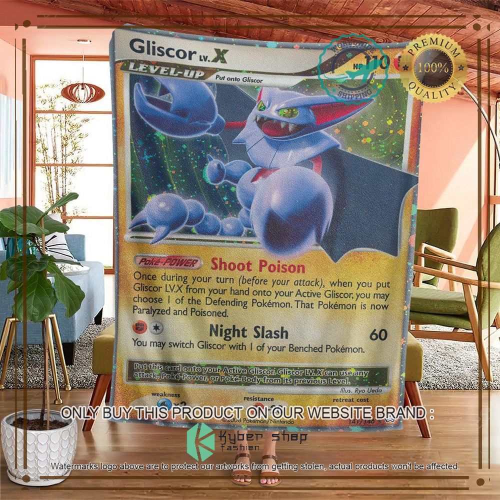 gliscor lv x legends awakened anime pokemon blanket 2 376