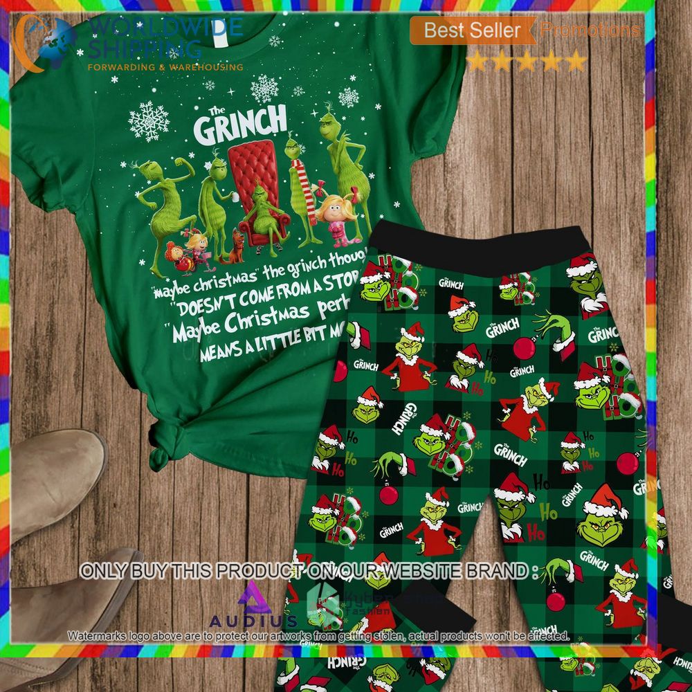 grinch maybe christmas perhaps means a little bit more pajamas set 1 11626