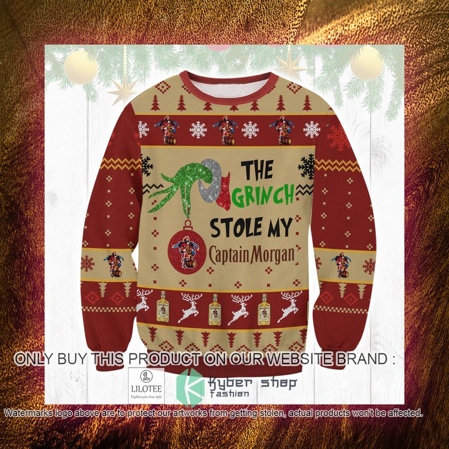 Grinch Stole Captain Morgan Christmas Sweater, Sweatshirt 4 grinch stole captain morgan christmas sweater sweatshirt 4 53051