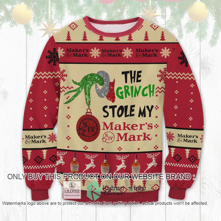 grinch stole makers mark christmas sweater sweatshirt 1 46468