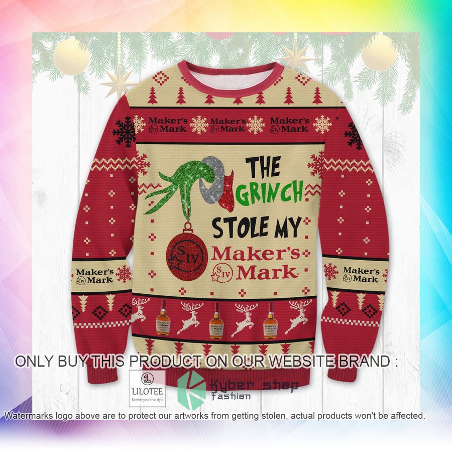 grinch stole makers mark christmas sweater sweatshirt 2 57754