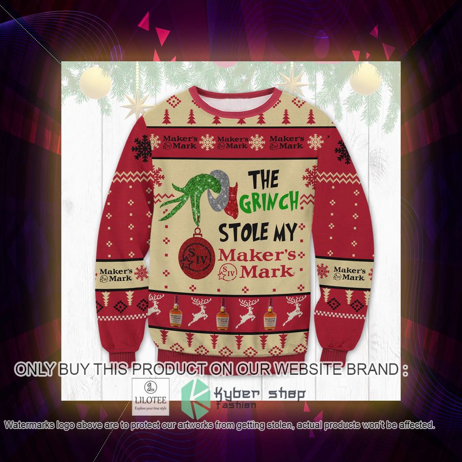 Grinch Stole Maker's Mark Christmas Sweater, Sweatshirt 3 grinch stole makers mark christmas sweater sweatshirt 3 26906