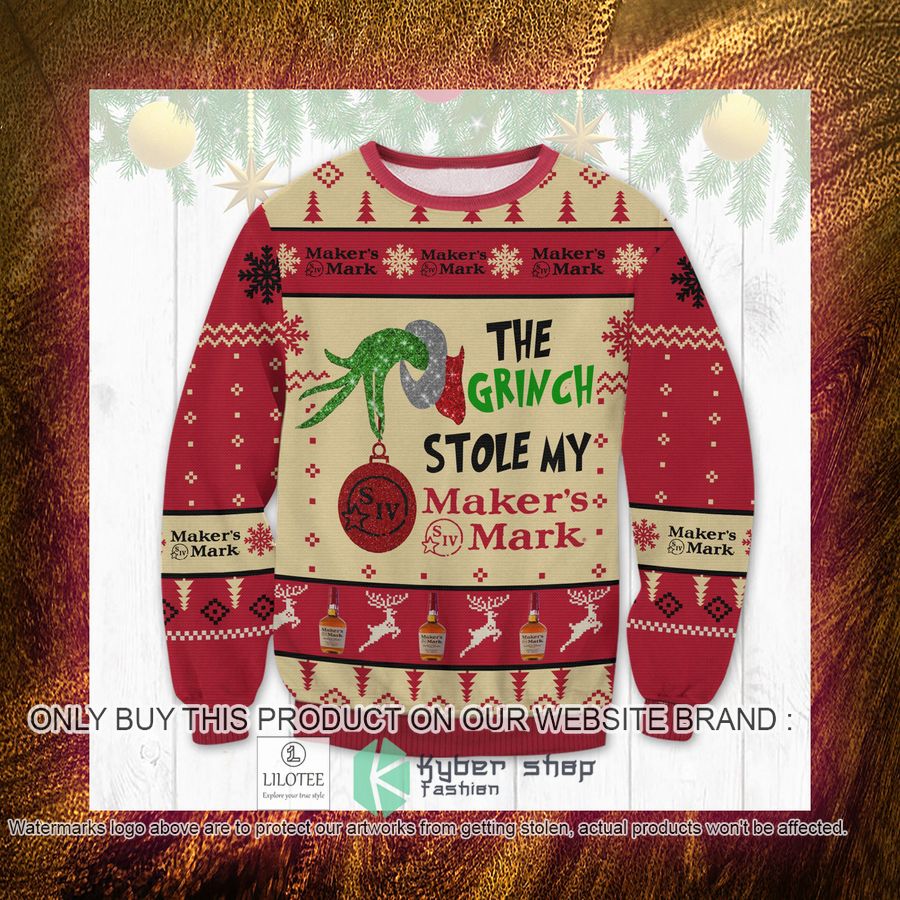 Grinch Stole Maker's Mark Christmas Sweater, Sweatshirt 4 grinch stole makers mark christmas sweater sweatshirt 4 15896