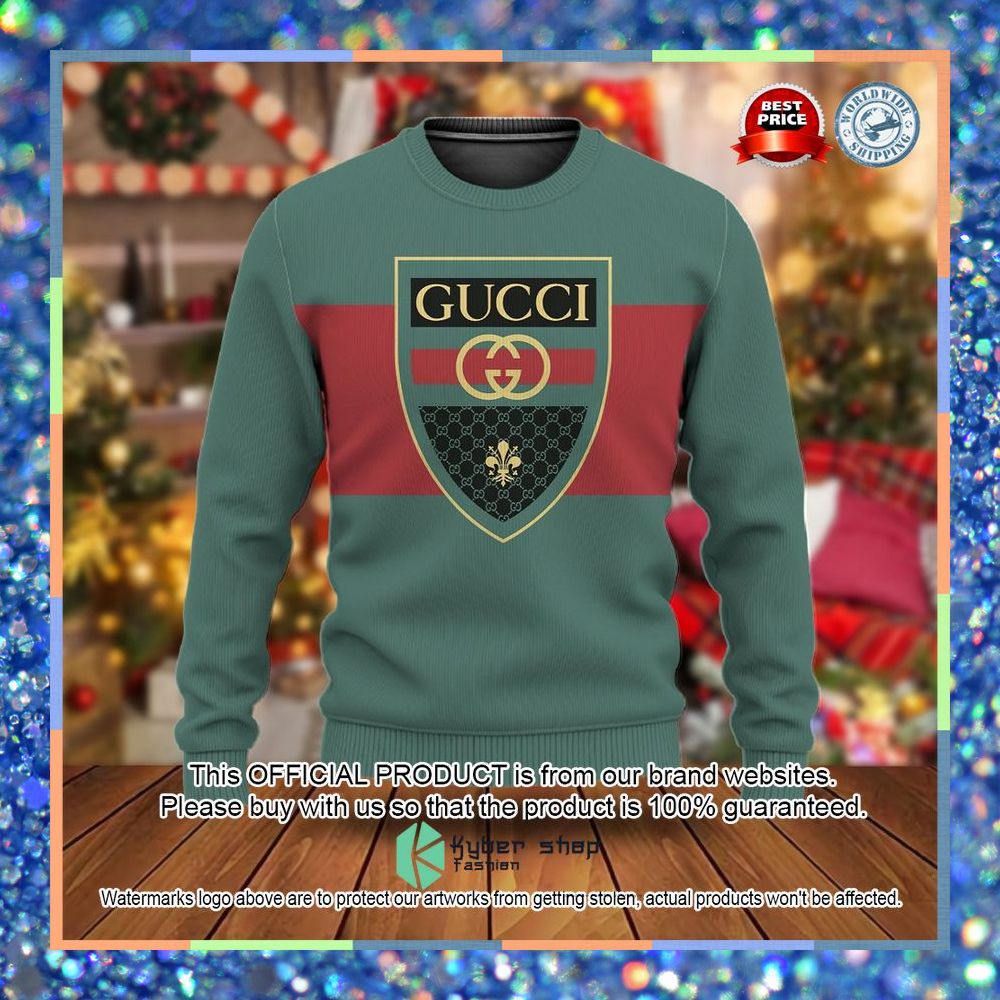 Gucci Red green Christmas Sweater 4
