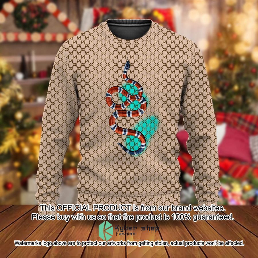 Gucci Snake Christmas Sweater 9