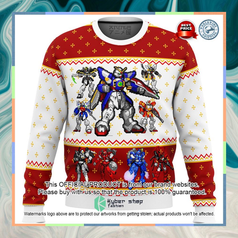 Gundam Wing Sprites Sweater Christmas 5