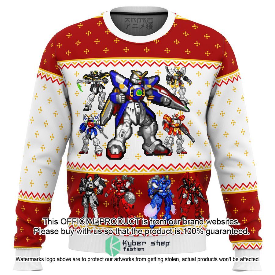 Gundam Wing Sprites Sweater Christmas 9