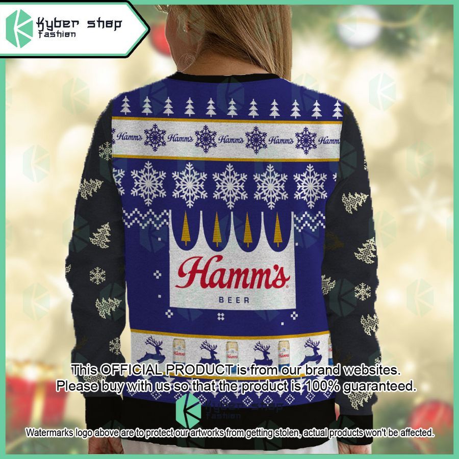 Hamm's Beer black blue Christmas Sweater 5