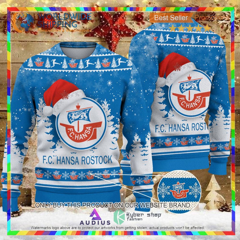 hansa rostock ugly christmas sweater 1 50905