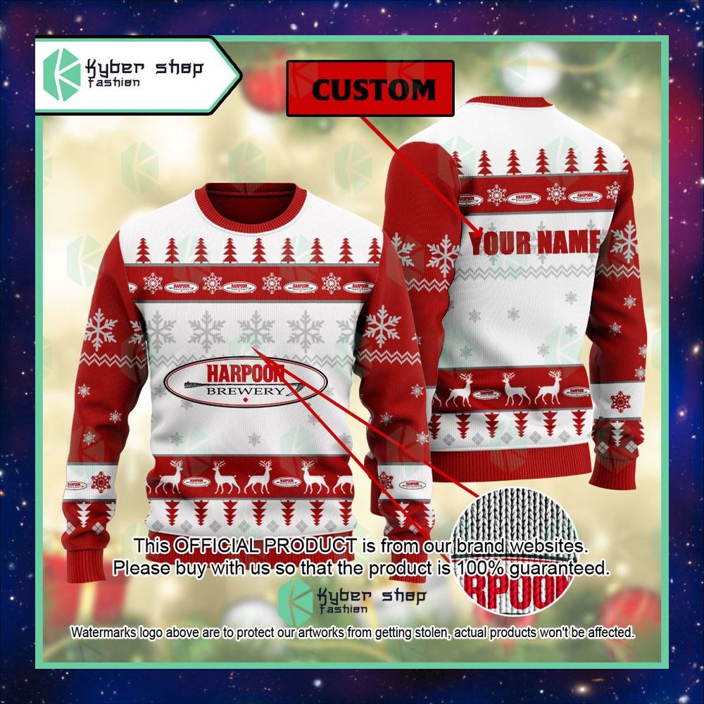 Personalized Harpoon IPA Christmas Sweater 6 Personalized Harpoon IPA Christmas Sweater word3