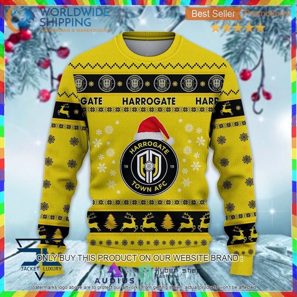 harrogate town afc efl ugly christmas sweater 2 40519