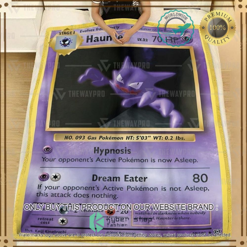 haunter custom pokemon anime soft blanket 2 4776