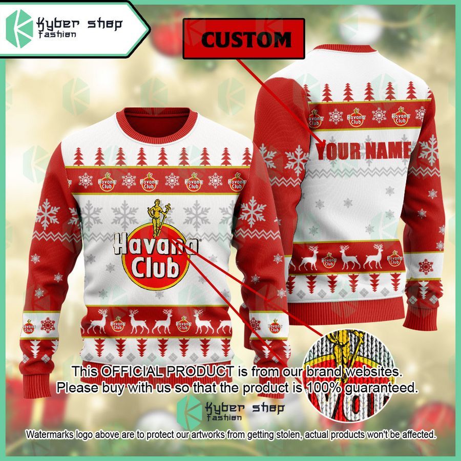 Havana Club Custom Name ugly Sweater word2