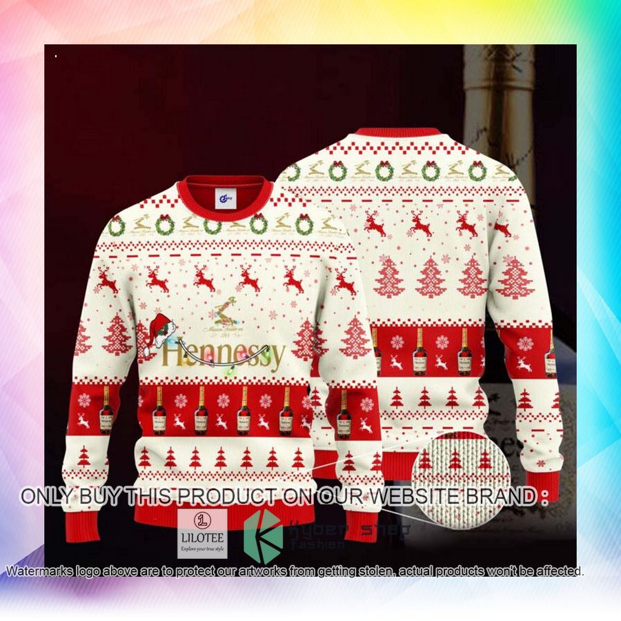 hennessy santa hat christmas sweater sweatshirt 2 4040