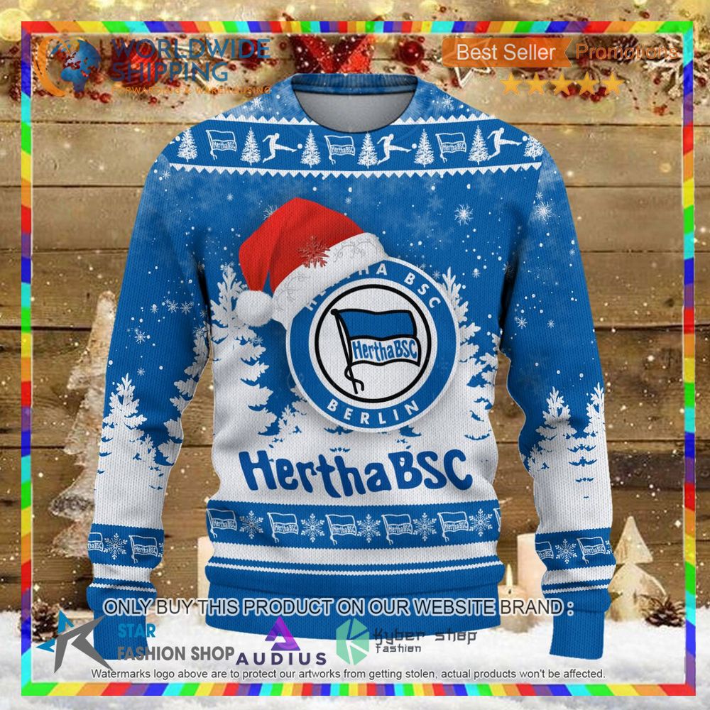 hertha bsc ugly christmas sweater 2 72770