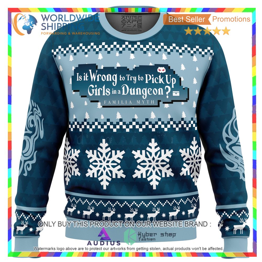 hestia familia emblem danmachi ugly christmas sweater 1 93941