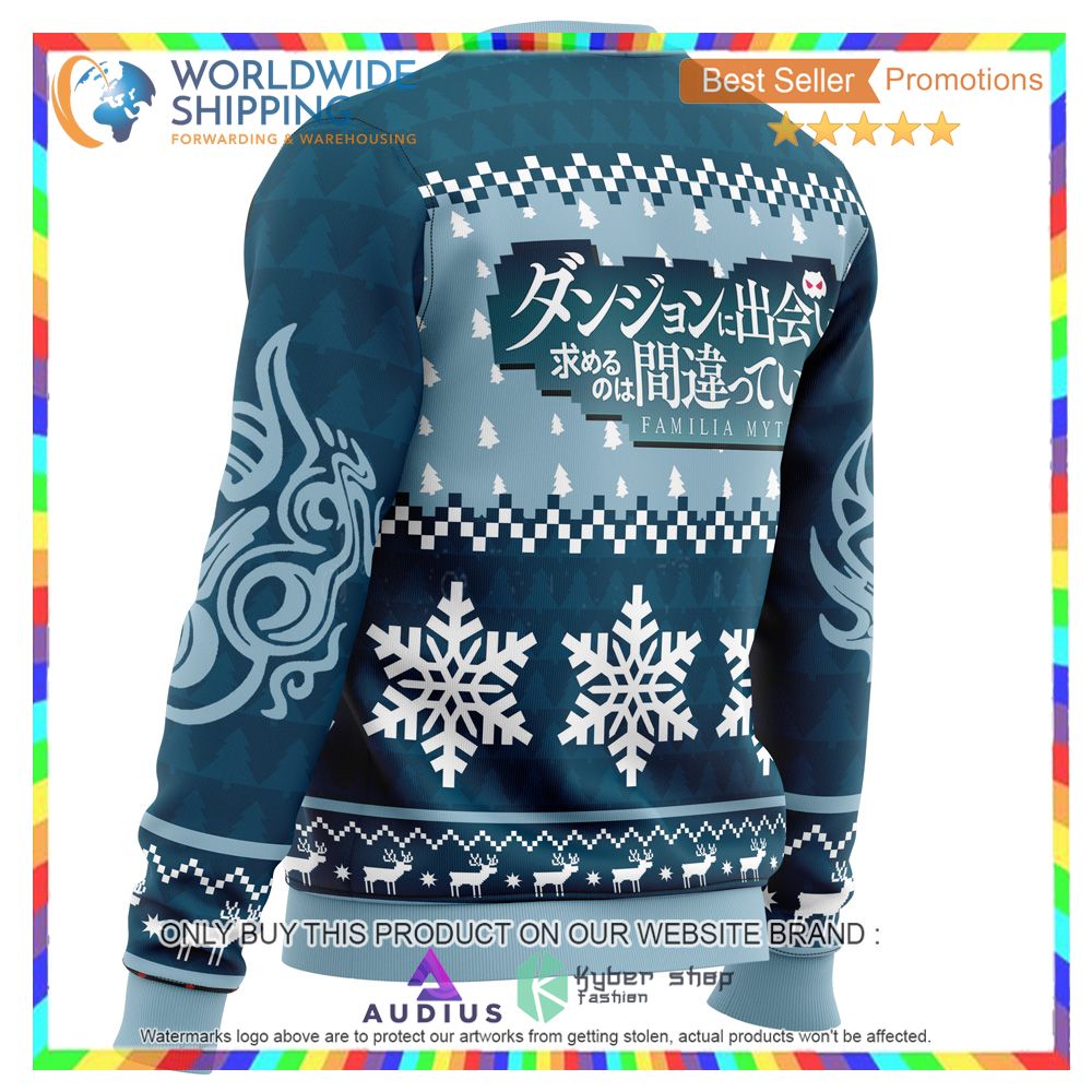 Hestia Familia Emblem DanMachi Ugly Christmas Sweater 4 hestia familia emblem danmachi ugly christmas sweater 4 31598