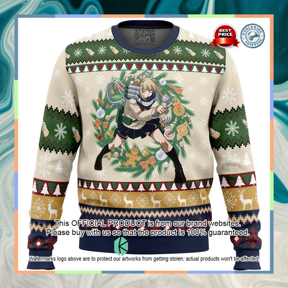 Himiko Tora Christmas My Hero Academia Christmas Sweater 7 Himiko Tora Christmas My Hero Academia Christmas Sweater word2