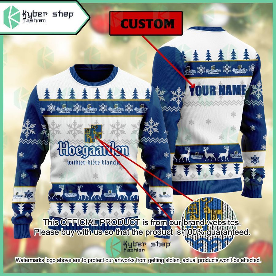 Hoegaarden Custom Name ugly Sweater word1