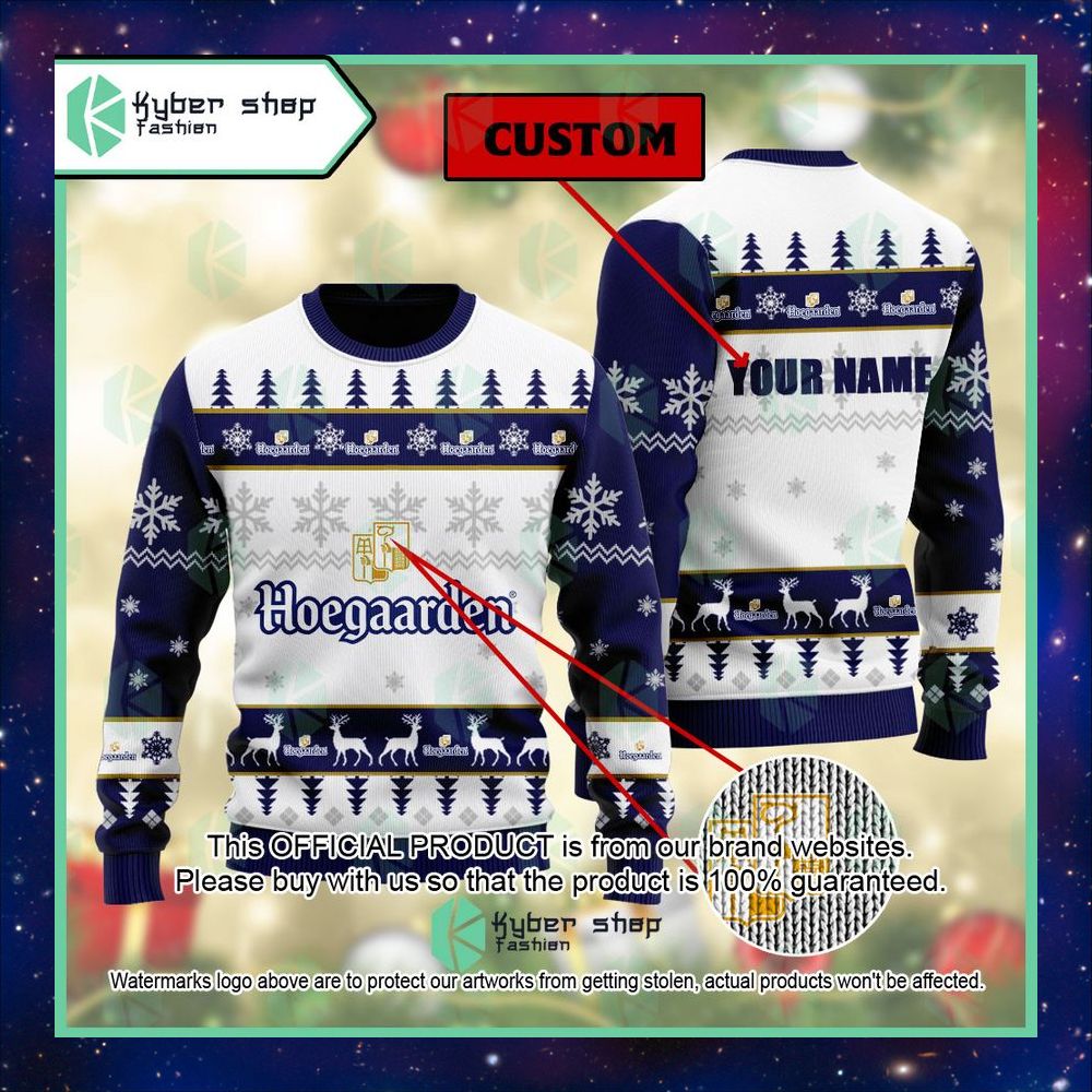 Personalized Hoegaarden White Christmas Sweater 6 Personalized Hoegaarden White Christmas Sweater word3