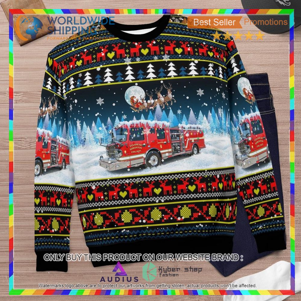 Hoffman Illinois Hoffman Fire Rescue Ugly Christmas Sweater 6 hoffman illinois hoffman fire rescue ugly christmas sweater 6 41325