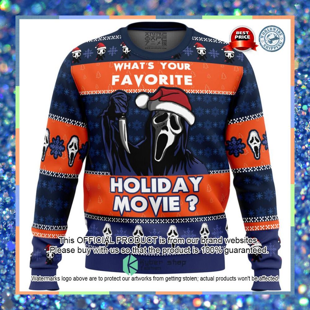 Ghostface What's Your Favorite Holiday Movie Christmas Sweater 20
