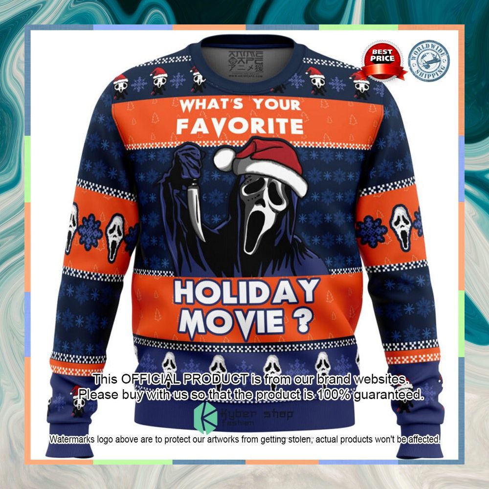 Ghostface What'S Your Favorite Holiday Movie Christmas Sweater 5