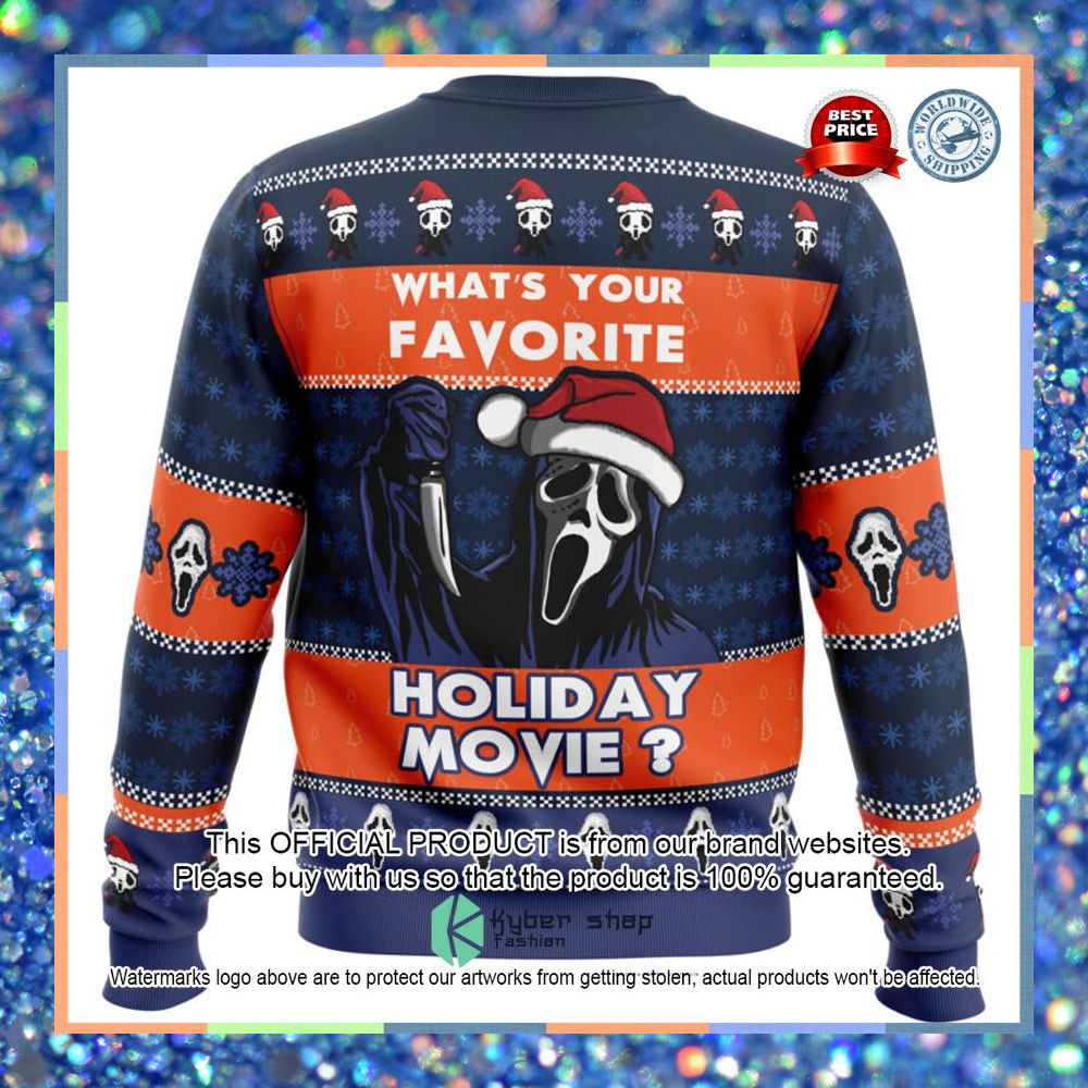 Ghostface What's Your Favorite Holiday Movie Christmas Sweater 23