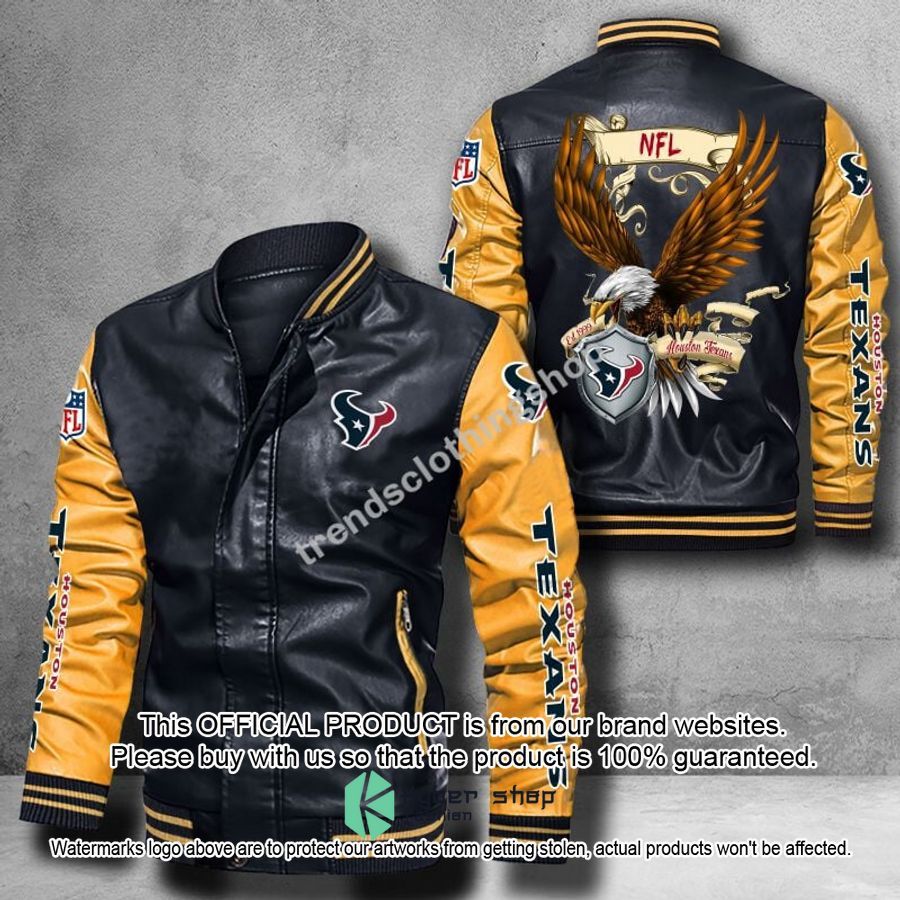Houston Texans NFL Eagle Leather Bomber Jacket 6