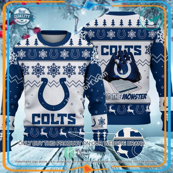 Indianapolis Colts Build The Monster Christmas Sweater 3 Indianapolis Colts Build The Monster Christmas Sweater word2
