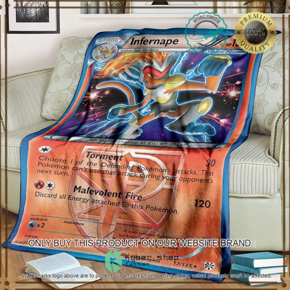 infernape plasma storm custom pokemon soft blanket 1 12723