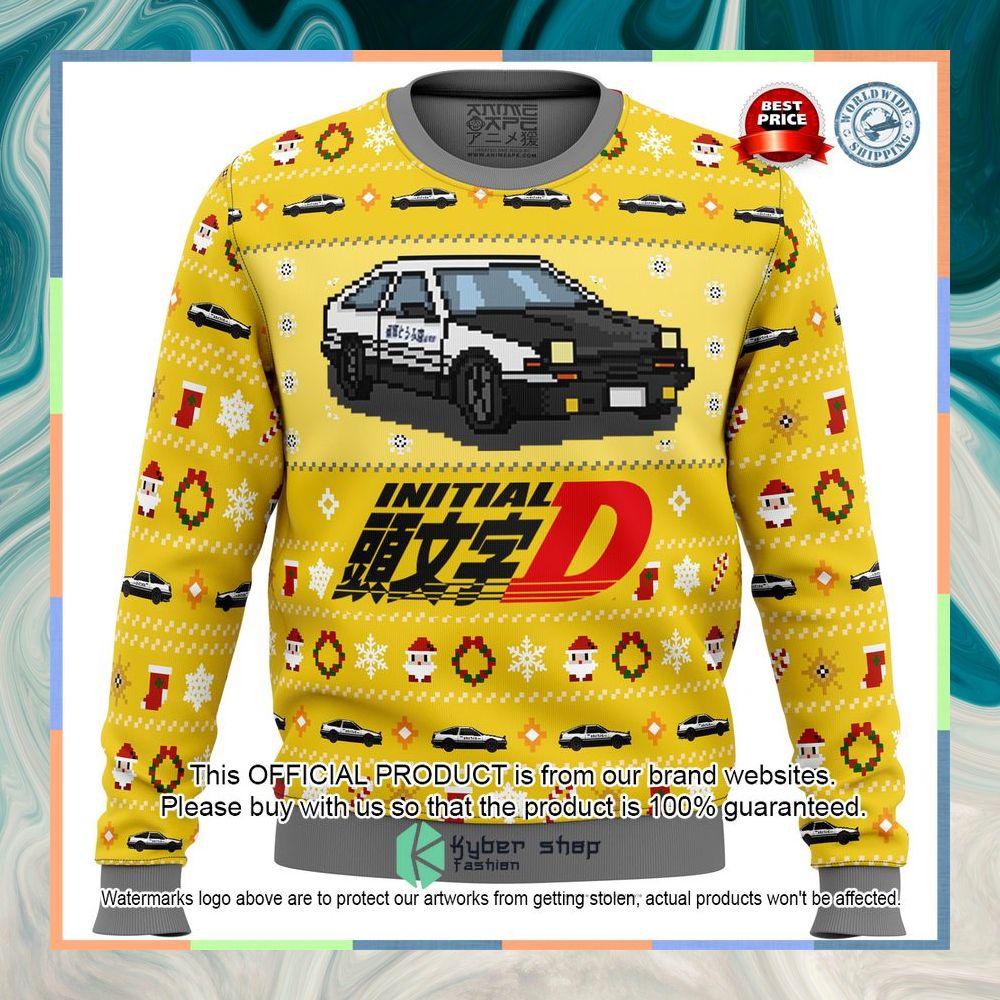 Initial D Classic Toyota Car Sweater Christmas 12