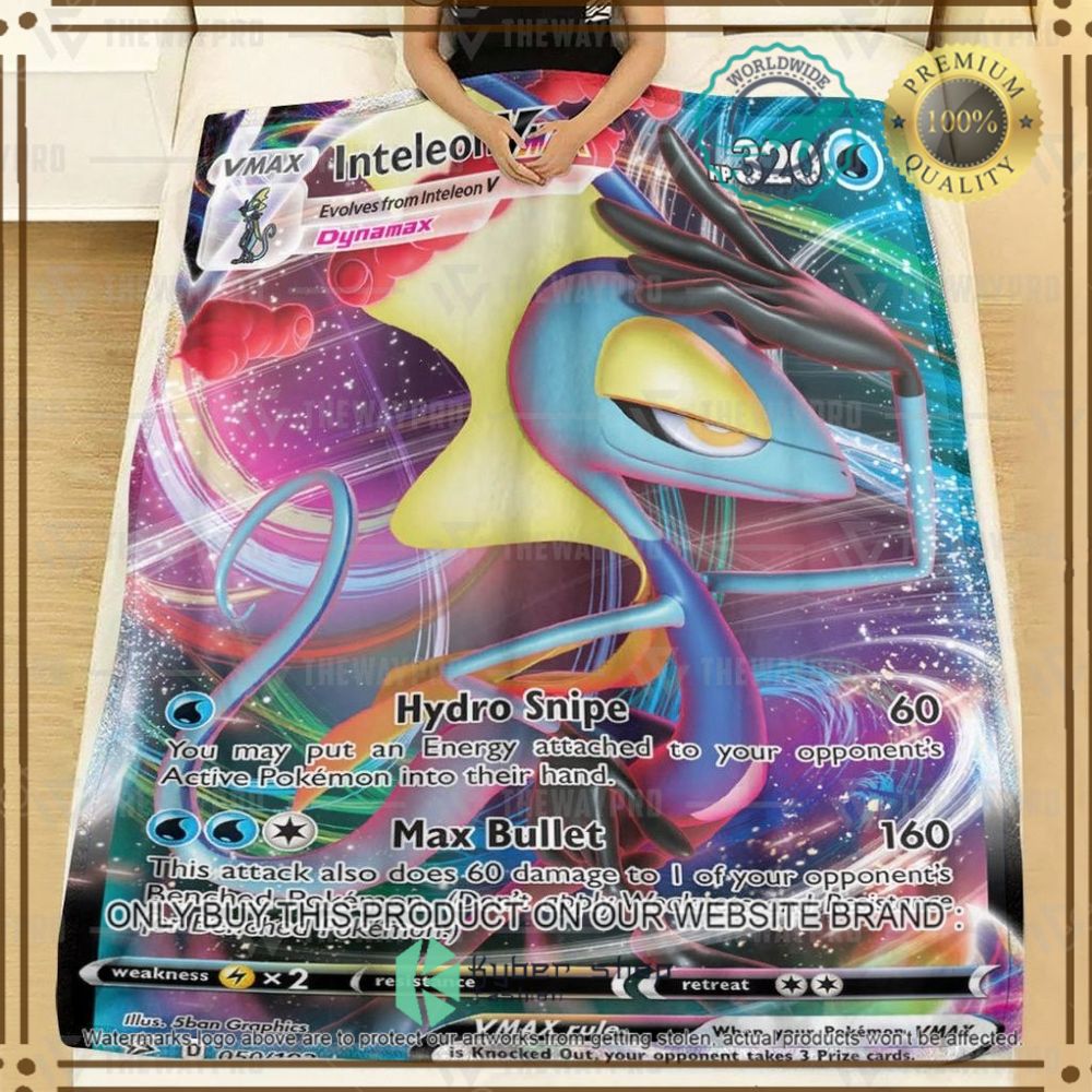 inteleon vmax custom pokemon soft blanket 2 17466