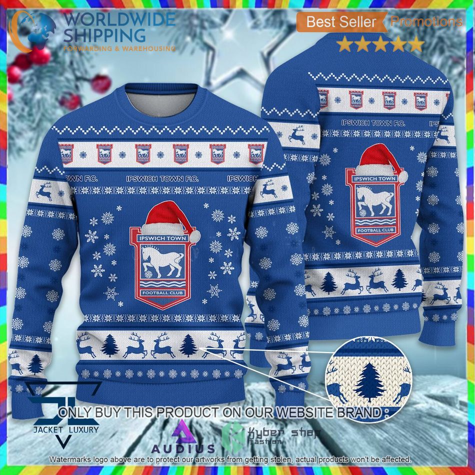 ipswich town f c efl ugly christmas sweater 1 6487