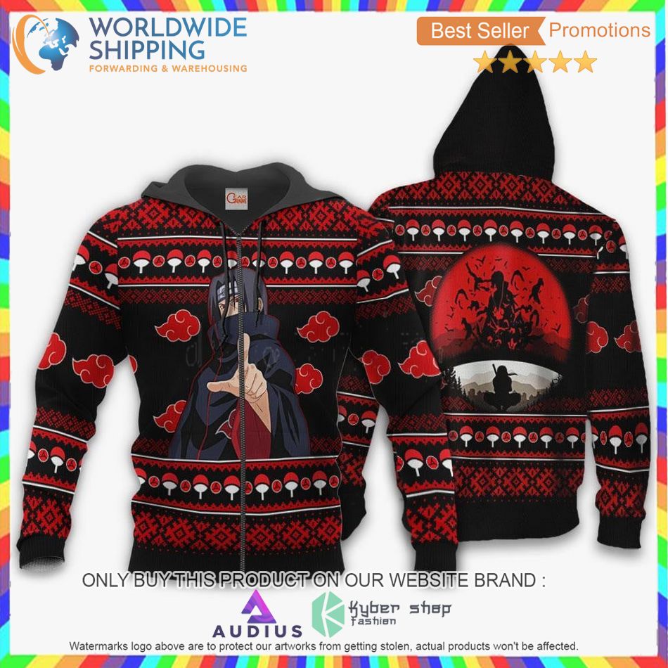 itachi ugly chrismast sweater akatsuki anime sweater hoodie 2 87252