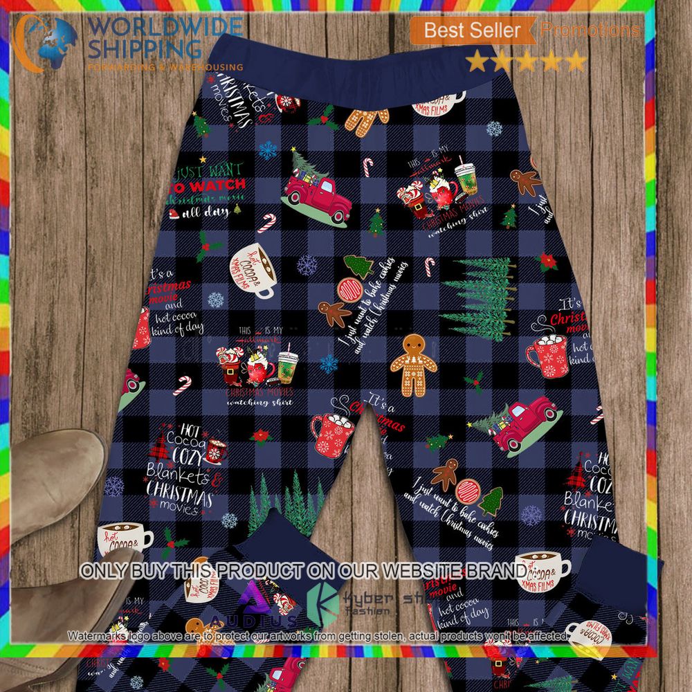 its a hallmark christmas movie hot chocolate kind of day pajamas set 2 38551