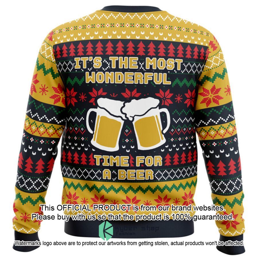 It's The Most Wonderful Time For A Beer Parody Christmas Sweater 7