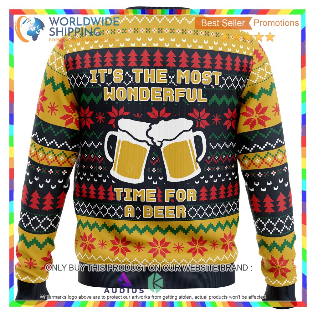It's The Most Wonderful Time For A Beer Parody Ugly Christmas Sweater 3 its the most wonderful time for a beer parody ugly christmas sweater 3 93565