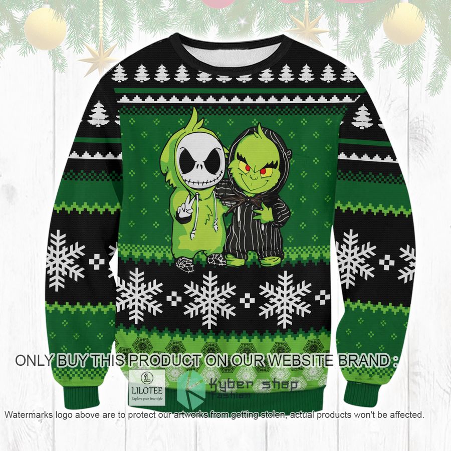 jack and grinch christmas sweater sweatshirt 1 4122