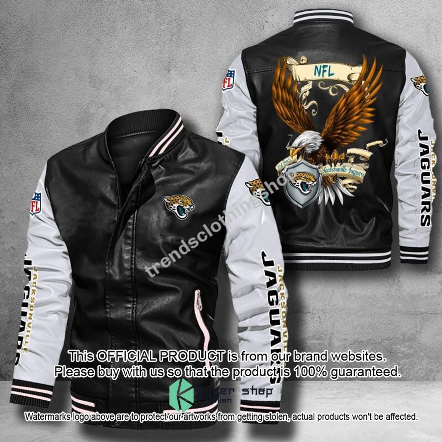 Jacksonville Jaguars NFL Eagle Leather Bomber Jacket