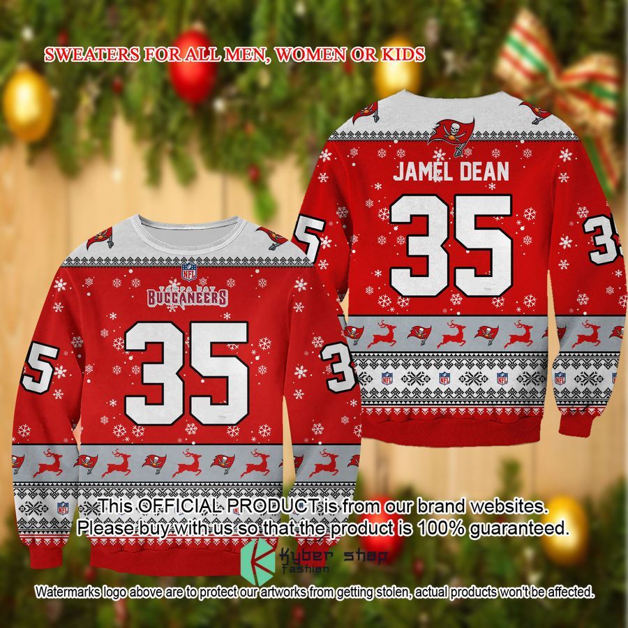 Jamel Dean Tampa Bay Buccaneers Christmas Sweater 9