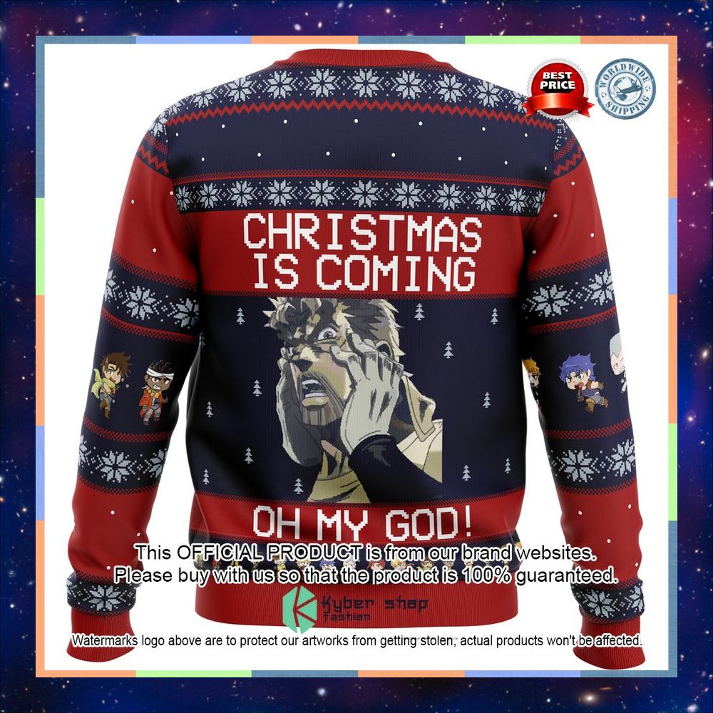 Joseph Joestar Jojo's Bizzare Adventure Christmas Is Coming Sweater 8 Joseph Joestar Jojo's Bizzare Adventure Christmas Is Coming Sweater word3