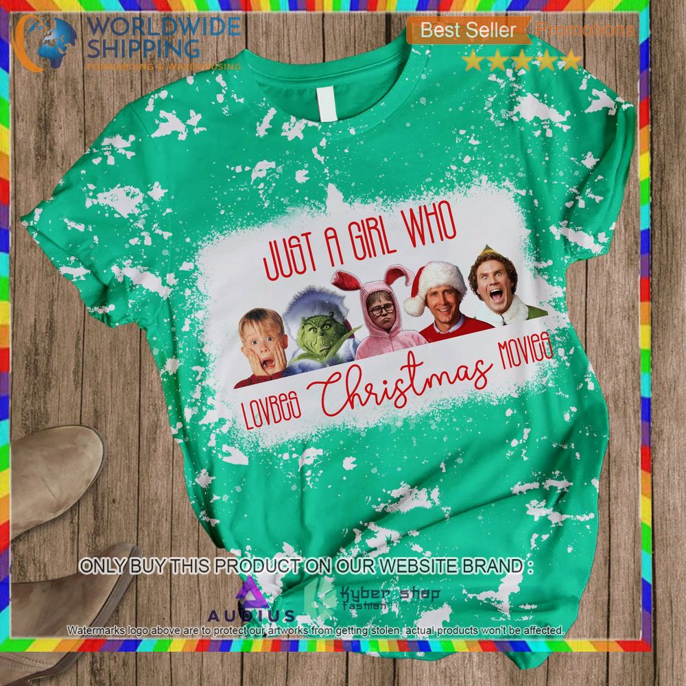 just a girl who loves christmas movies pajamas set 2 97145