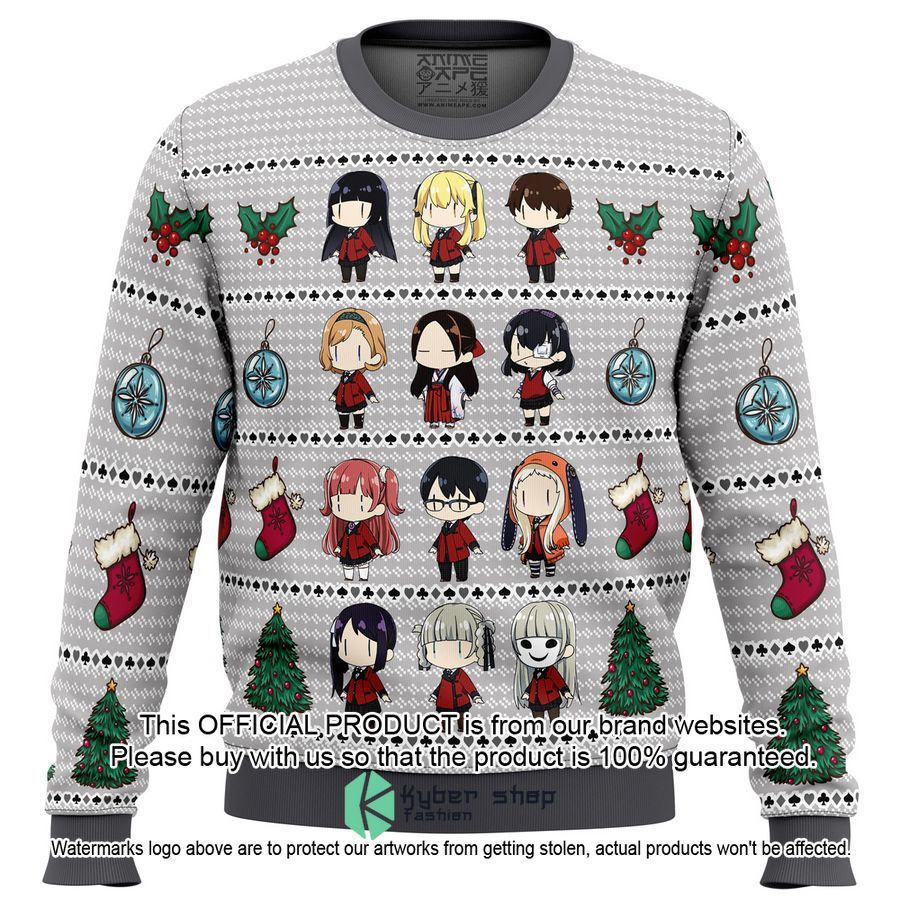 Kakegurui Chibi Gamblers Christmas Sweater