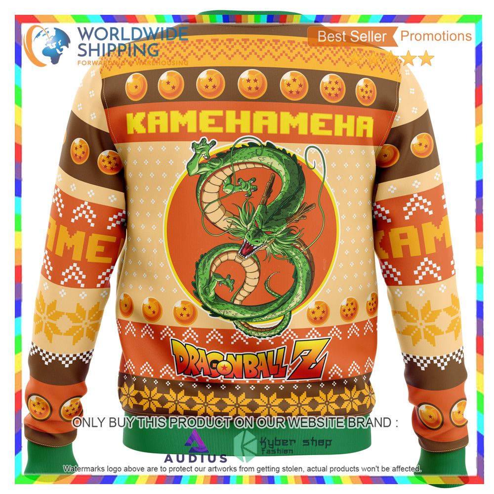Kamehameha Dragon Ball Z Ugly Christmas Sweater 3 kamehameha dragon ball z ugly christmas sweater 3 48300