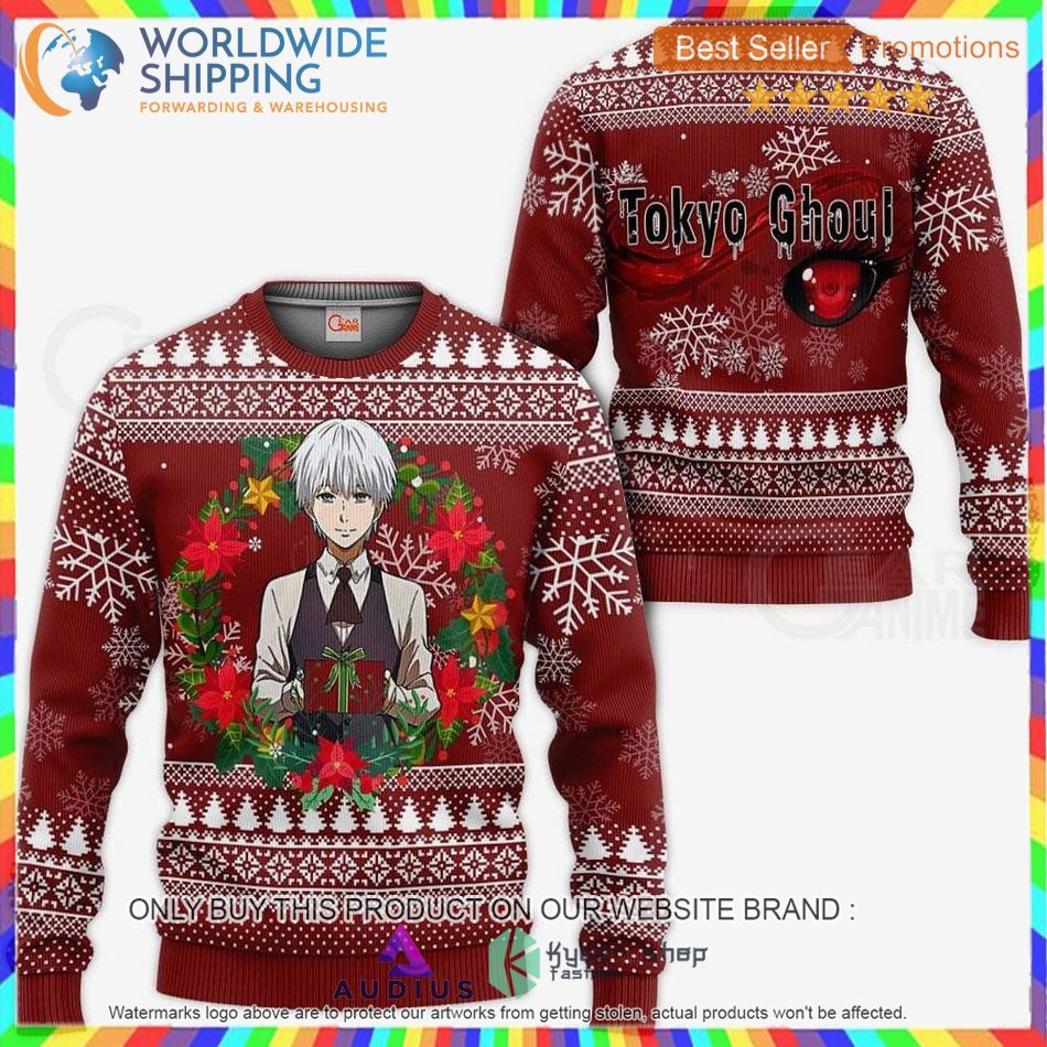 ken kaneki tokyo ghoul red sweater hoodie 1 64253